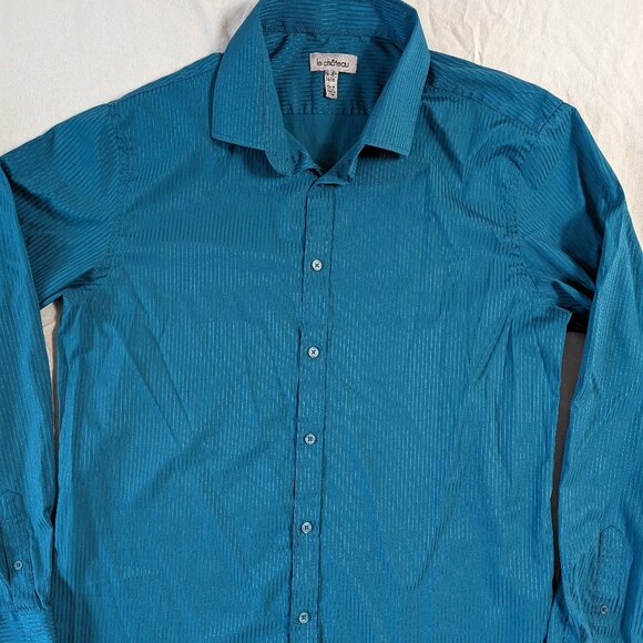 LE CHATEAU MEN'S BUTTON UP FRONT DRESS CASUAL LONG SLEEVE SHIRT SIZE XL 18 STYLE - Picture 2 of 16